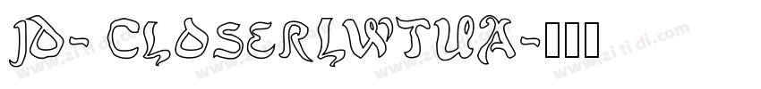 JD- CloserLWTUA字体转换